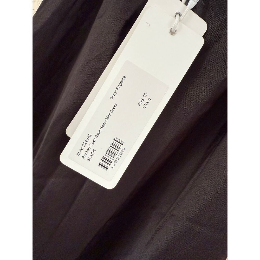 Shona Joy Ruched Open Back Halter Midi Dress - Picture 8 of 9